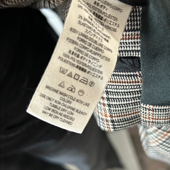 Free People Plaid Velvet Trim Blazer Oversized Boyfriend XS S M - Picture 15 of 16